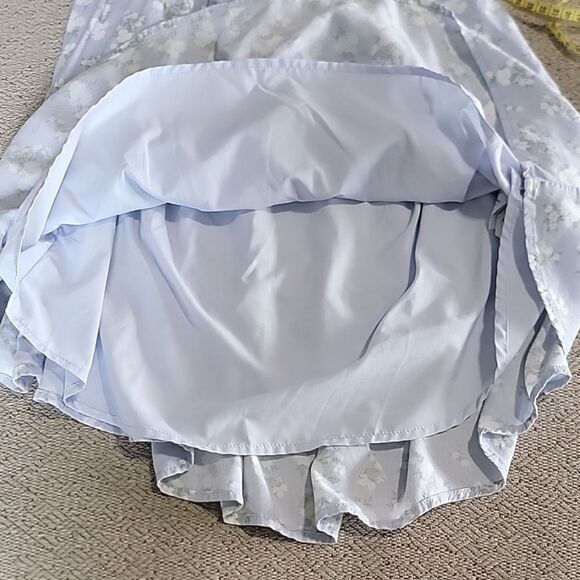 Hollister Light Blue Floral Smocked Woven Short Dress - Size Small - Picture 9 of 14